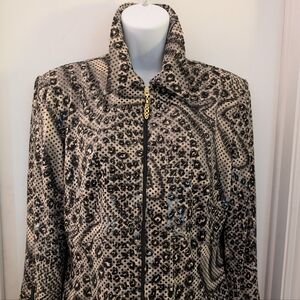 EUC Vintage Bling Animal Print Jacket Size L